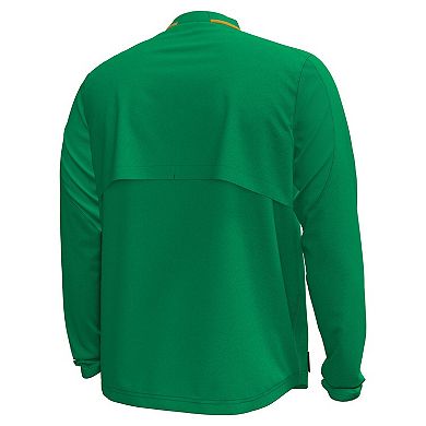 Men's Under Armour Green Notre Dame Fighting Irish Motivate Long Sleeve Quarter-Zip Jacket