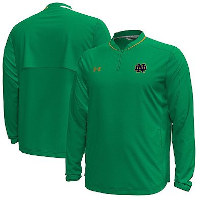 Men's Under Armour Green Notre Dame Fighting Irish Motivate Long Sleeve Quarter-Zip Jacket