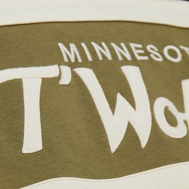 Men's Mitchell & Ness Olive/Black Minnesota Timberwolves Double Clutch Head Coach Hoodie