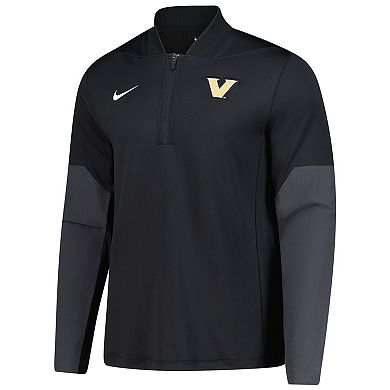 Men's Nike Black Vanderbilt Commodores Dri-FIT Half-Zip Pullover
