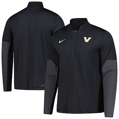 Men's Nike Black Vanderbilt Commodores Dri-FIT Half-Zip Pullover