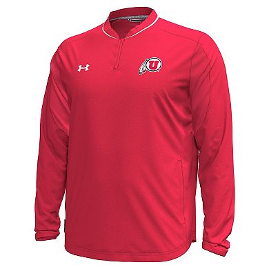 Men's Under Armour Red Utah Utes Motivate Long Sleeve Quarter-Zip Jacket