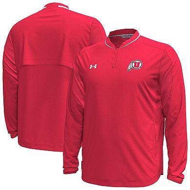 Men's Under Armour Red Utah Utes Motivate Long Sleeve Quarter-Zip Jacket