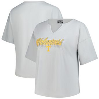 Women's Fanatics Gray Tennessee Volunteers Plus Size Winning Gear Notch Neck T-Shirt