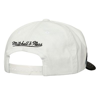 Men's Mitchell & Ness Black/White Los Angeles Lakers Dip Dye Pro Crown Adjustable Hat