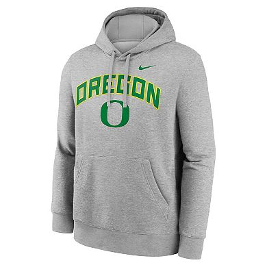 Men's Nike Gray Oregon Ducks Club Fleece Arch Pullover Hoodie