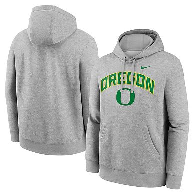 Men's Nike Gray Oregon Ducks Club Fleece Arch Pullover Hoodie