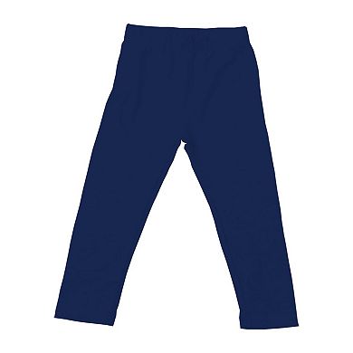 Girls Toddler Wes & Willy Oatmeal Michigan Wolverines Ruffle Raglan Long Sleeve T-Shirt & Leggings Set