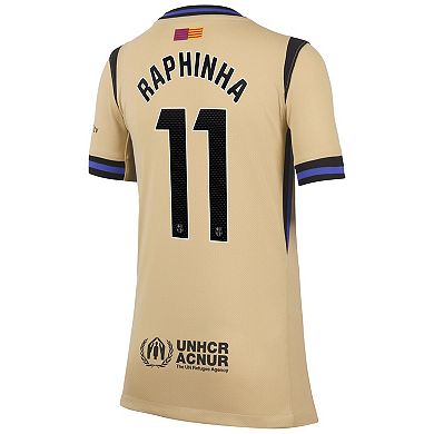 Youth Nike Raphinha Gold Barcelona 2025/26 Away Stadium Replica Jersey