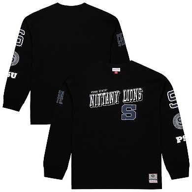 Men's Mitchell & Ness Black Penn State Nittany Lions Training Camp Long Sleeve T-Shirt