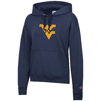 Women's Champion Navy West Virginia Mountaineers Powerblend Fleece Hoodie