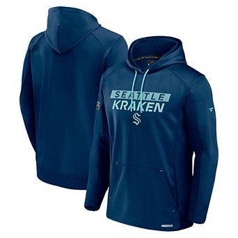 Men's Fanatics Blue Seattle Kraken Pro Rink Fleece Pullover Hoodie