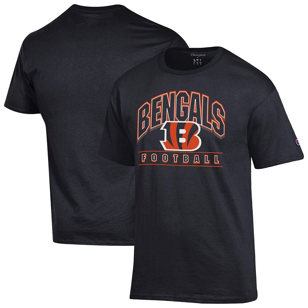 Champion CINCINNATI BENGALS ブラックフェードTシャツ Men's Champion Black Cincinnati Bengals Football T-Shirt
