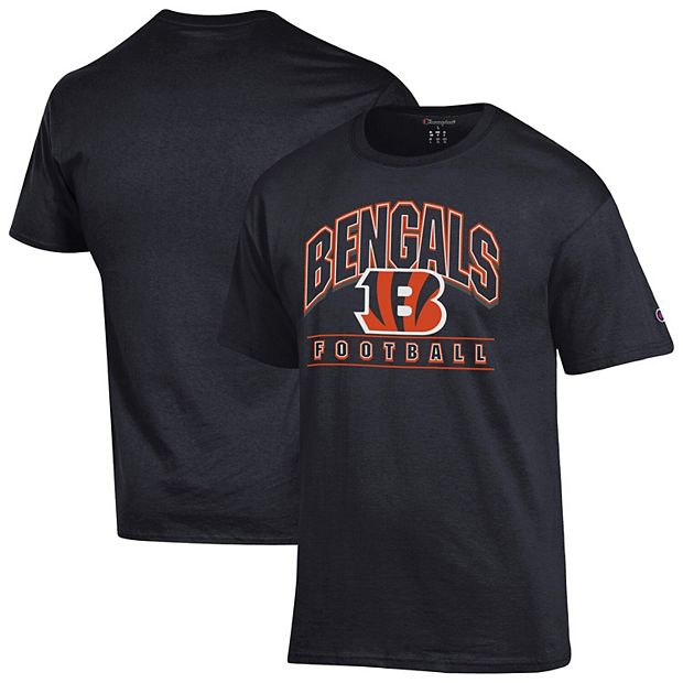 Champion CINCINNATI BENGALS ブラックフェードTシャツ Men's Champion Black Cincinnati Bengals Football T-Shirt