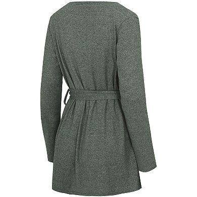 "Women's Concepts Sport Heather Green Michigan State Spartans Rigor Three-Piece Tank, Short & Robe Set"