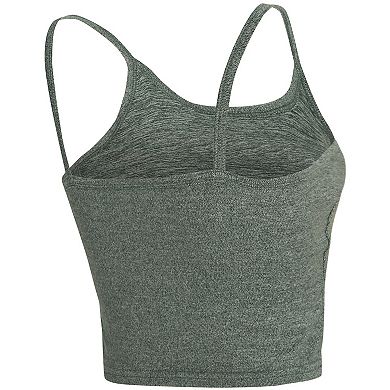 "Women's Concepts Sport Heather Green Michigan State Spartans Rigor Three-Piece Tank, Short & Robe Set"