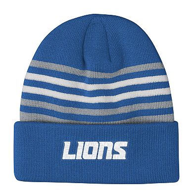 Youth Outerstuff Blue Detroit Lions Essentials Cuffed Knit Hat