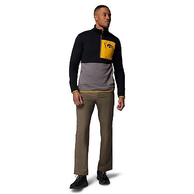 Men's Columbia Black/Gray Iowa Hawkeyes Hike Omni-Wick Half-Zip Pullover