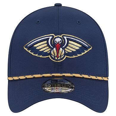 Men's New Era Navy New Orleans Pelicans Featherweight Poly Rope Flex 39Thirty Hat