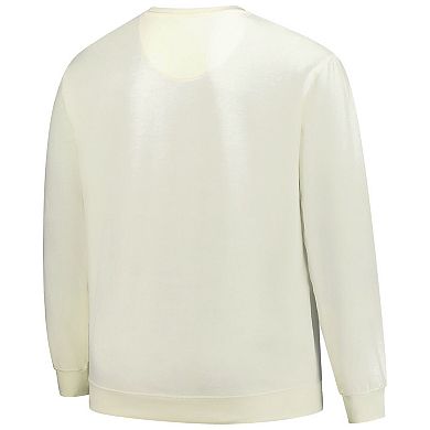 Men's Profile Cream Washington Commanders Big & Tall Fleece Sweatshirt