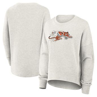 Women's Fanatics Heather Gray Cincinnati Bengals Oversized Hometown Pullover Sweatshirt