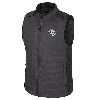 Men's Colosseum Charcoal UCF Knights Nightman Full-Zip Puffer Vest
