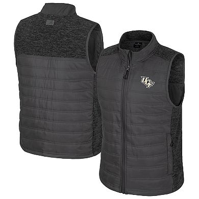 Men's Colosseum Charcoal UCF Knights Nightman Full-Zip Puffer Vest