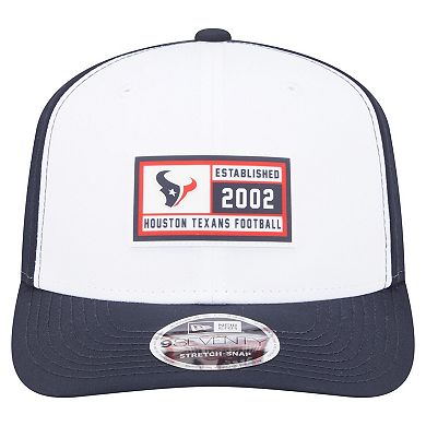 Men's New Era White/Navy Houston Texans Established Patch 9SEVENTY Adjustable Hat