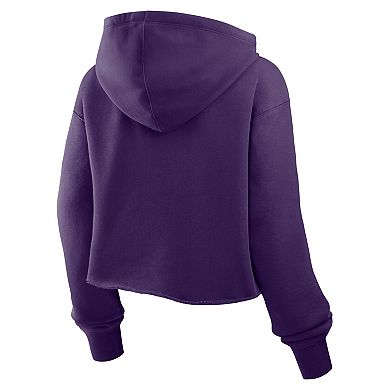 Women's Fanatics Purple Baltimore Ravens Oversized Hometown Heritage Cropped Hoodie