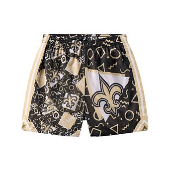 Men's Chubbies Black New Orleans Saints Mesh Shorts