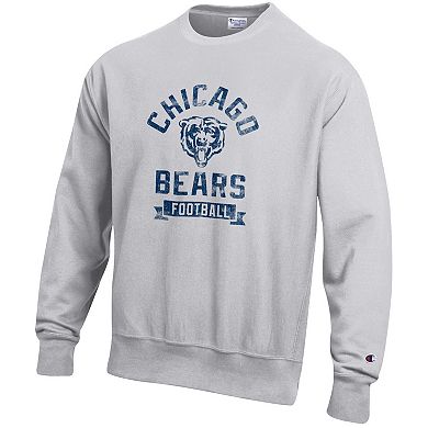 Men's Champion Heather Gray Chicago Bears Reverse Weave Fleece Pullover Sweatshirt