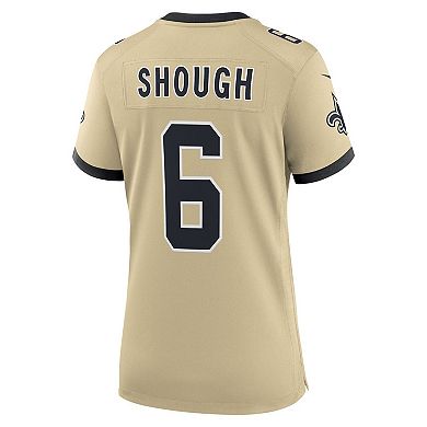 Women's Nike Tyler Shough Gold New Orleans Saints Alternate Game Player Jersey