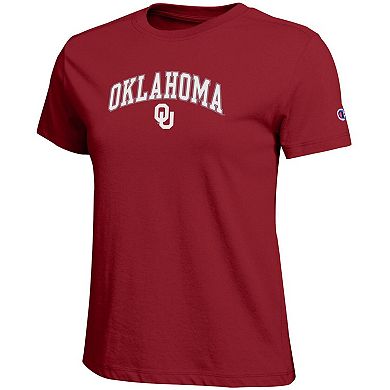 Women's Champion Crimson Oklahoma Sooners Arched Over Logo T-Shirt