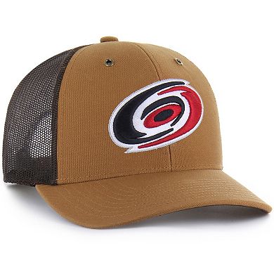 Men's Carhartt x '47 Brown Carolina Hurricanes Trucker Adjustable Hat