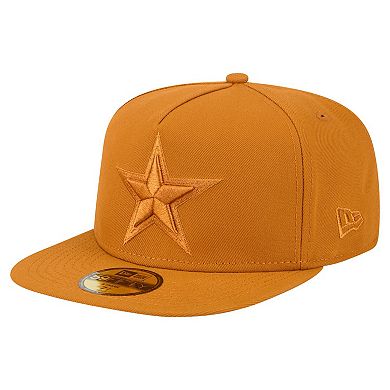 Men's New Era Brown Dallas Cowboys Color Pack A-Frame 59FIFTY Fitted Hat