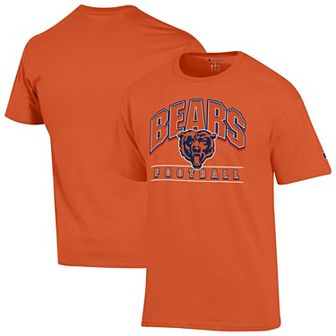 Men's Champion Orange Chicago Bears Helmet T-Shirt