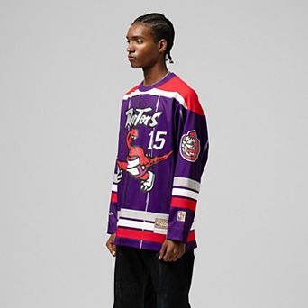 Unisex Mitchell & Ness Vince Carter Purple Toronto Raptors Maxxed Out Fashion Hockey Jersey