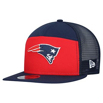 Men's New Era Red/Navy New England Patriots Outdoor Split Panel 9FIFTY Snapback Hat