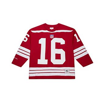 Men's Mitchell & Ness Joe Montana Scarlet San Francisco 49ers Maxxed Out Fashion Hockey Jersey