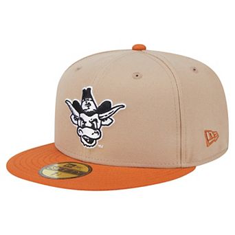 Men's New Era Khaki Texas Longhorns Throwback Two-Tone 59FIFTY Fitted Hat