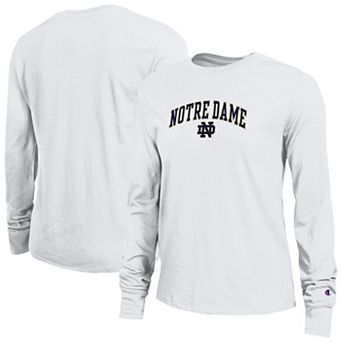 Women's Champion White Notre Dame Fighting Irish Arch Over Logo Long Sleeve T-Shirt