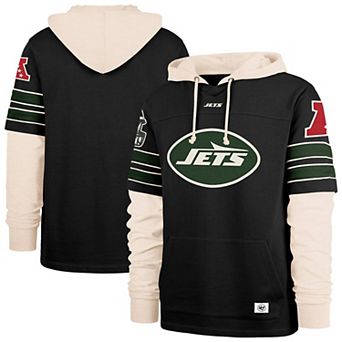 Men's '47 Black New York Jets Split Zone Cornerback Duo Hoodie