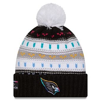 Women's New Era Black Arizona Cardinals 2025 NFL Crucial Catch Cuffed Knit Hat with Pom