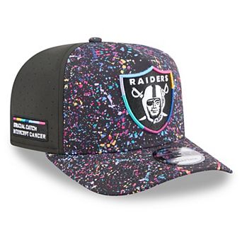 Men's New Era Black Las Vegas Raiders 2025 NFL Crucial Catch A-Frame 9FIFTY Snapback Hat