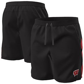 Men's Under Armour Black Wisconsin Badgers Woven Shorts