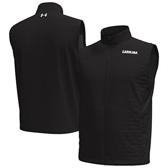 Men's Under Armour Black South Carolina Gamecocks Drive Pro Storm Full-Zip Vest