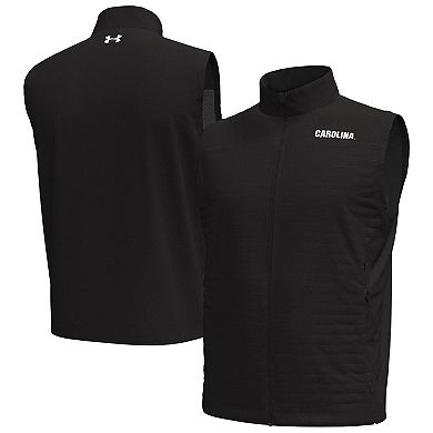 Men's Under Armour Black South Carolina Gamecocks Drive Pro Storm Full-Zip Vest
