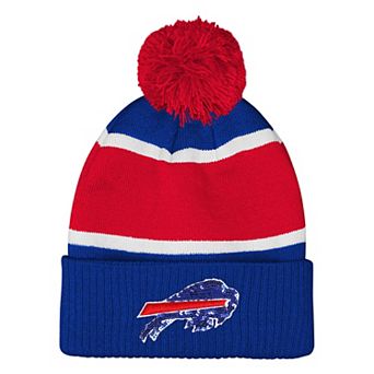 Girls Outerstuff Royal Buffalo Bills Let's Play Cuffed Knit Hat with Pom