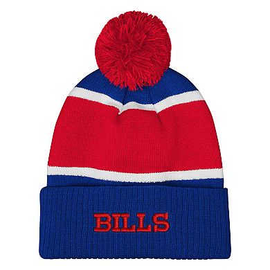 Girls Outerstuff Royal Buffalo Bills Let's Play Cuffed Knit Hat with Pom