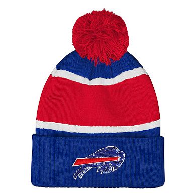 Girls Outerstuff Royal Buffalo Bills Let's Play Cuffed Knit Hat with Pom